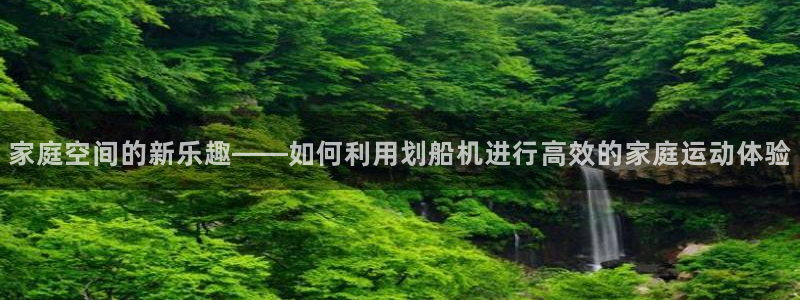 征途国际软件：家庭空间的新乐趣——如何利用划船机进行高效的家