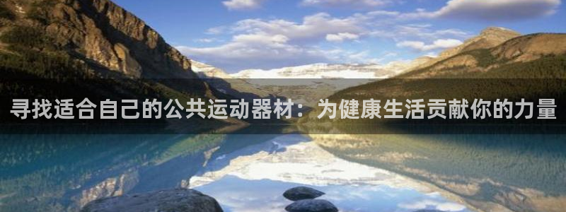 征途国际平台APP：寻找适合自己的公共运动器材：为健